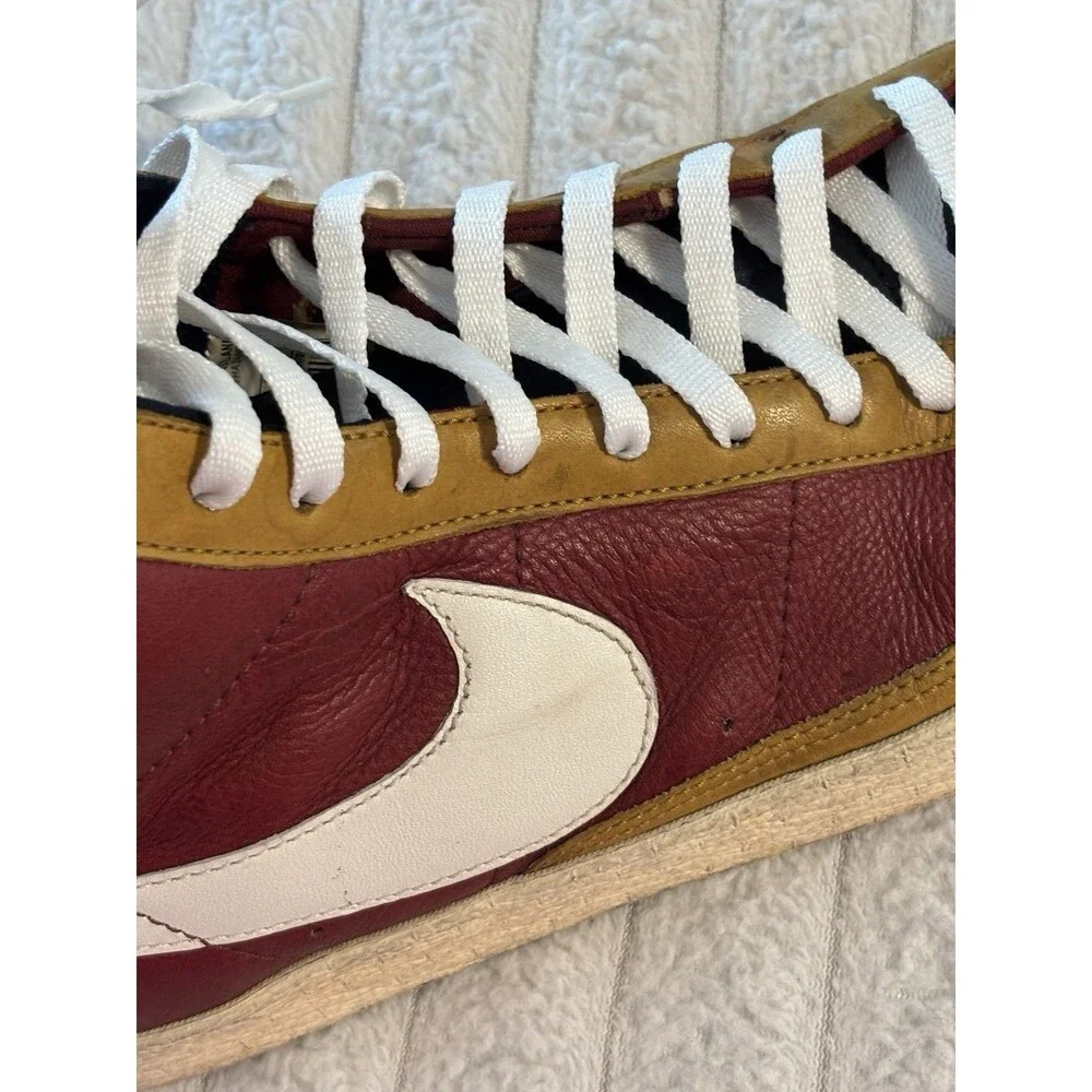 Nike Blazer High Hi Premium Obsidian Red White Mens Size 9 Sneakers 312457-411